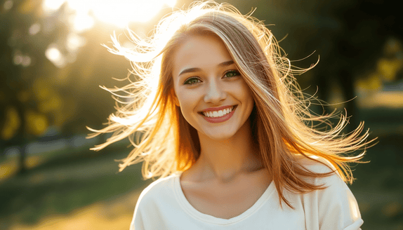 Woman practicing self-care with holistic wellness and natural beauty focus