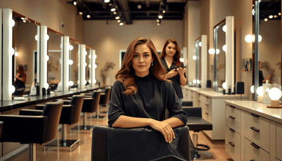 Woman getting a haircut showing the perfect timing for healthy hair maintenance