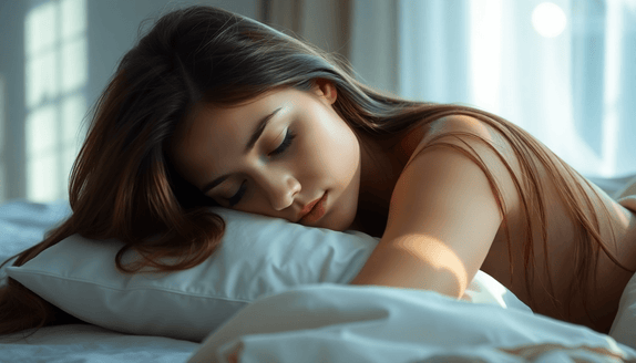 Peaceful bedroom setup promoting a restful night's sleep and healthy sleep habits