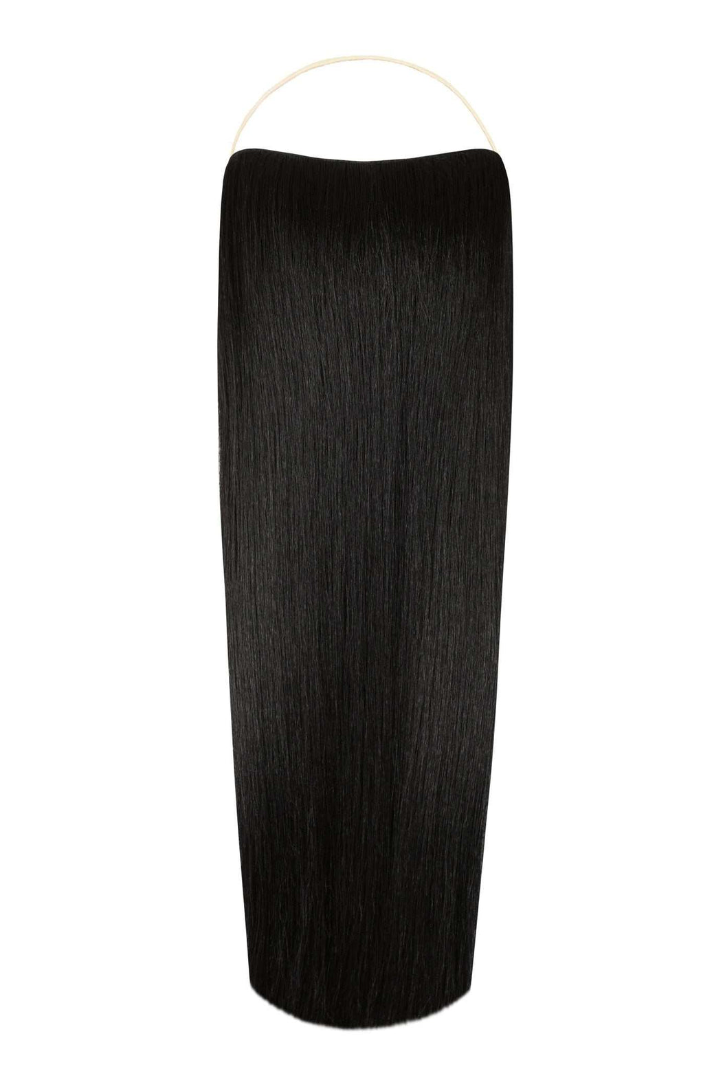 18 inch straight Signature Syn Halo Hair Extensions single pack with natural shine and secure fit