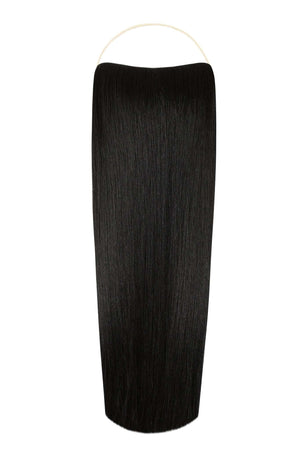 18 inch straight Signature Syn Halo Hair Extensions single pack with natural shine and secure fit