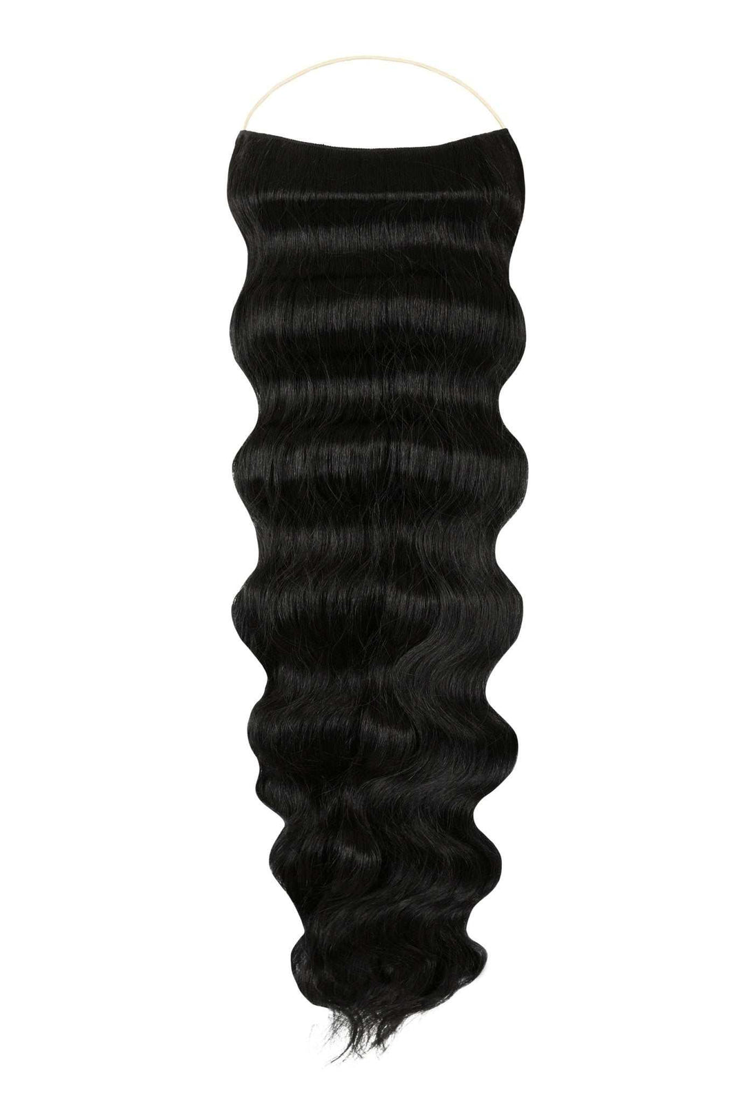 22 inch wavy Signature Syn Halo hair extensions single pack with heat-safe synthetic fibers and natural look