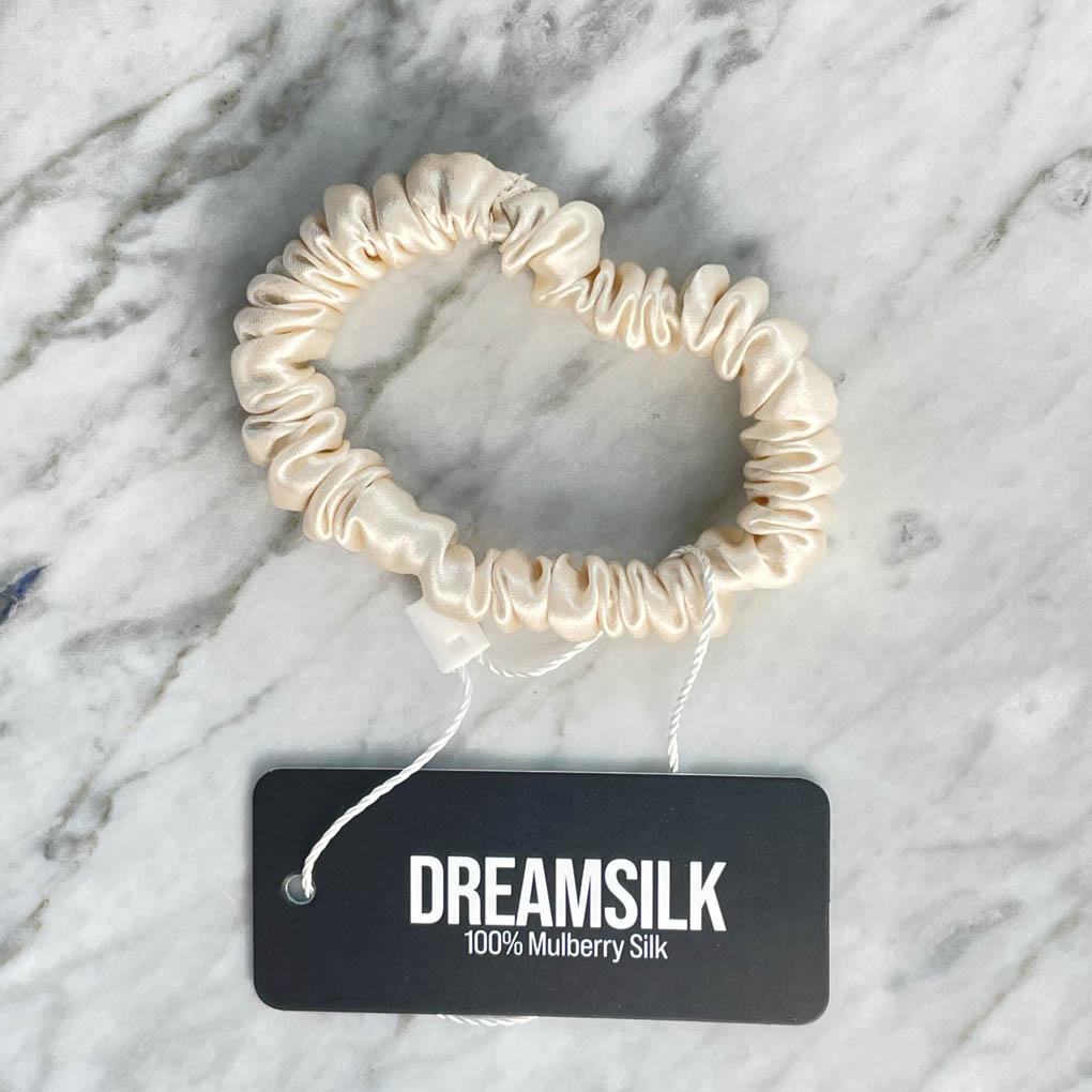 Champagne Silk Scrunchie - Skinny