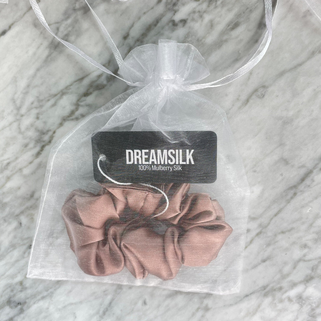 Bronze Silk Scrunchie - Regular
