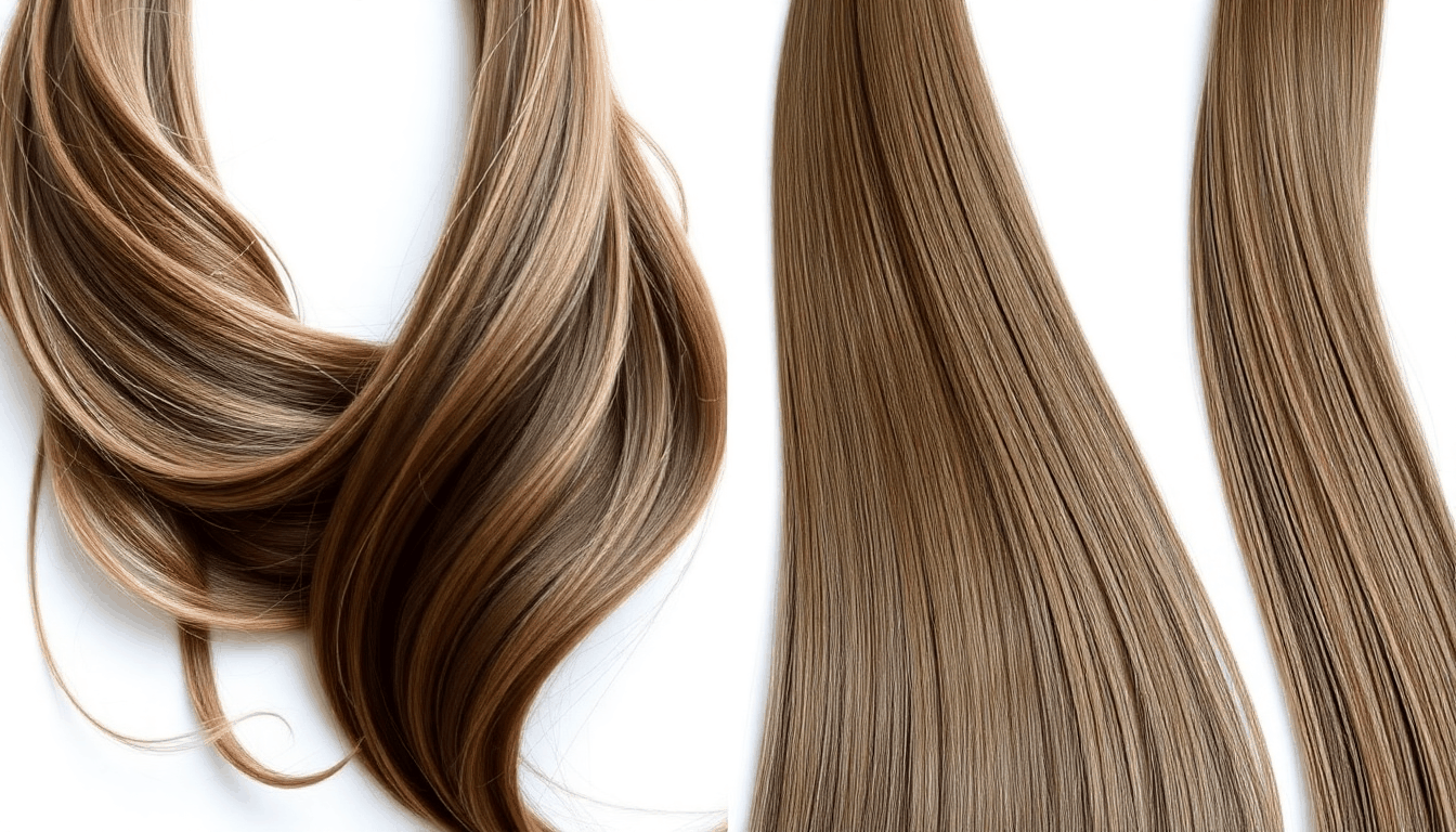 Comparison of synthetic and human halo hair extensions for hair styling choices
