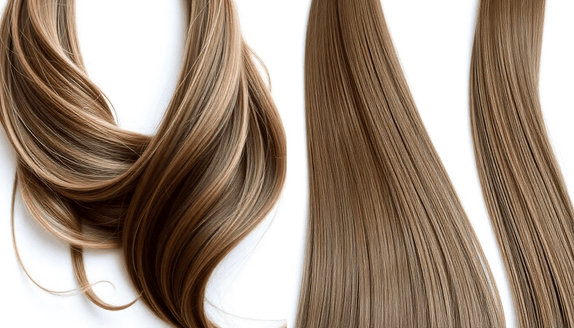 Comparison of synthetic and human halo hair extensions for hair styling choices