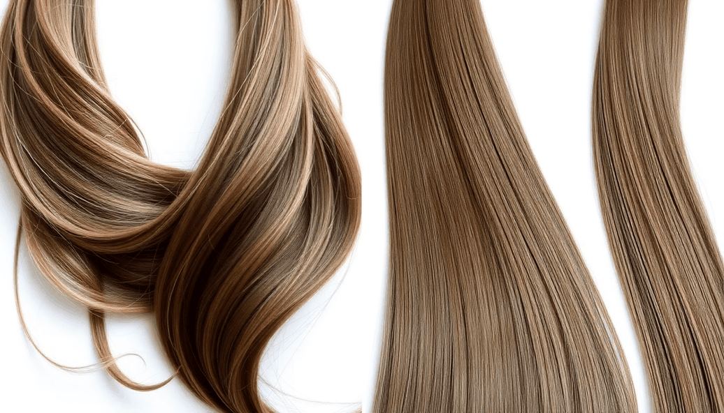 Comparison of synthetic and human halo hair extensions for hair styling choices