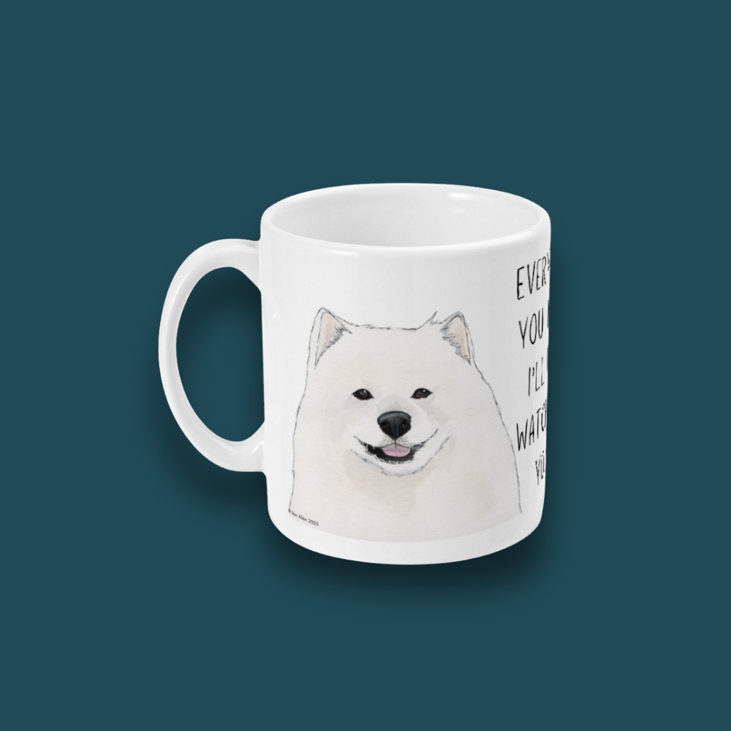 Samoyed Stalker: The Mug That Watches Your Every Sip