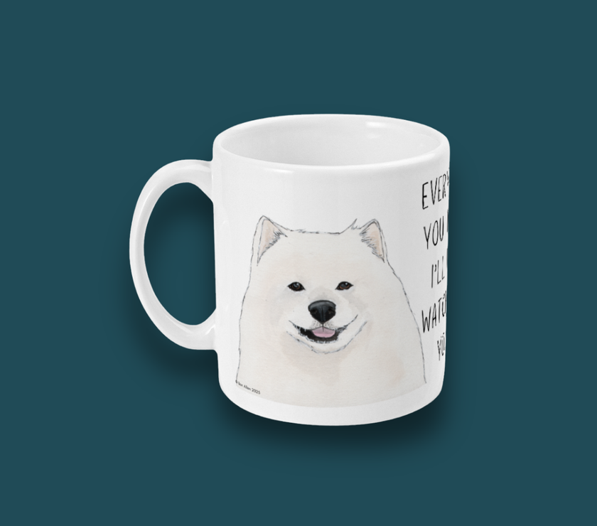 Samoyed Stalker: The Mug That Watches Your Every Sip