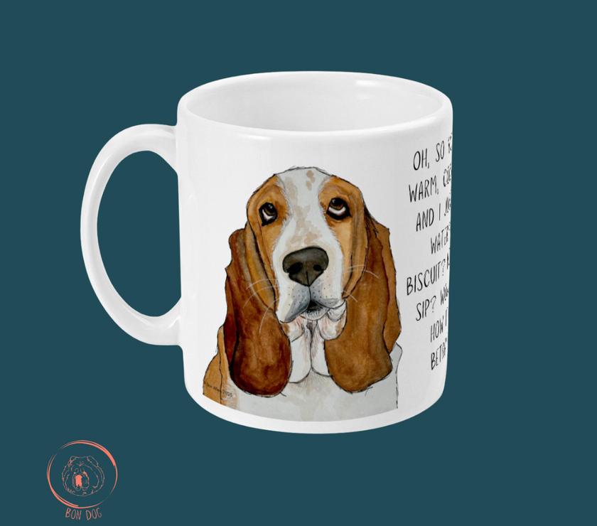 Basset Hound Betrayal Mug – Where’s My Biscuit?