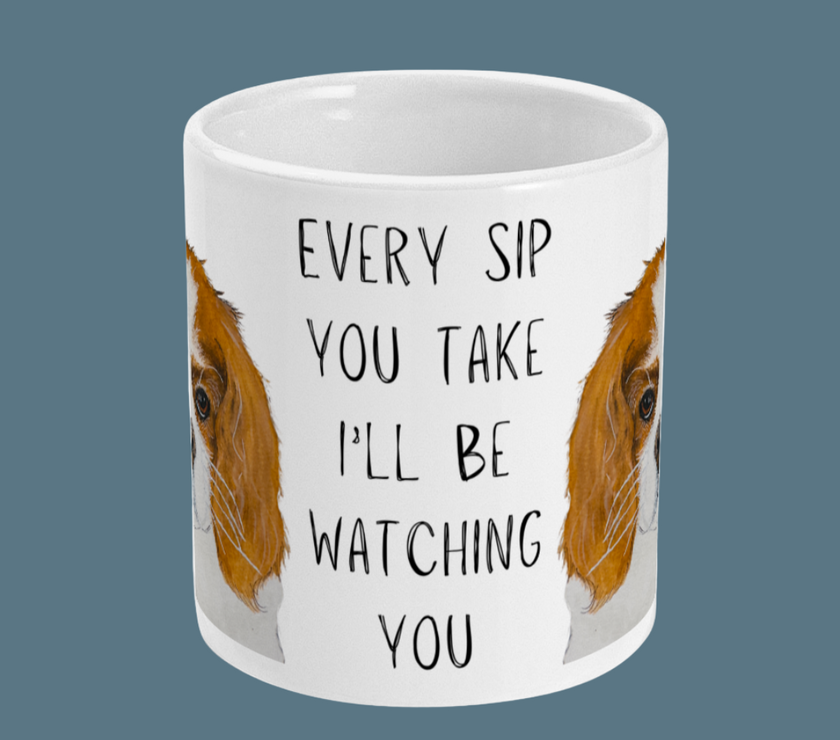 Royal Shadow Mug: Cavalier King Charles Spaniel with Attitude