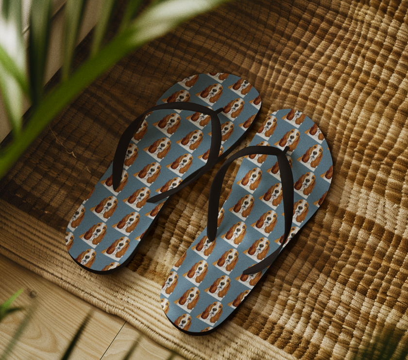 Basset Hound Flip Flops: Walk in Style with a Side of Guilt!