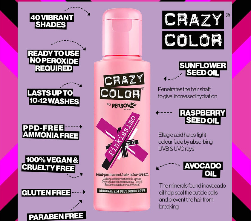 Crazy Color Semi-Permanent Cream Color 100ml