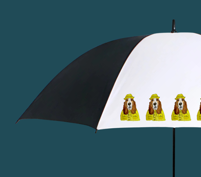 Rain or Shine, Basset Hound’s Got You Covered – High-End Golf Umbrella