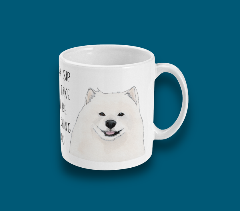 Samoyed Stalker: The Mug That Watches Your Every Sip