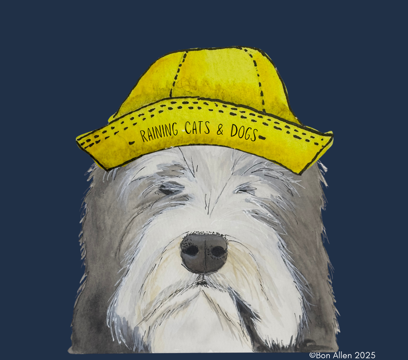 Bearded Collie Golf Umbrella: The Hairicane Handler