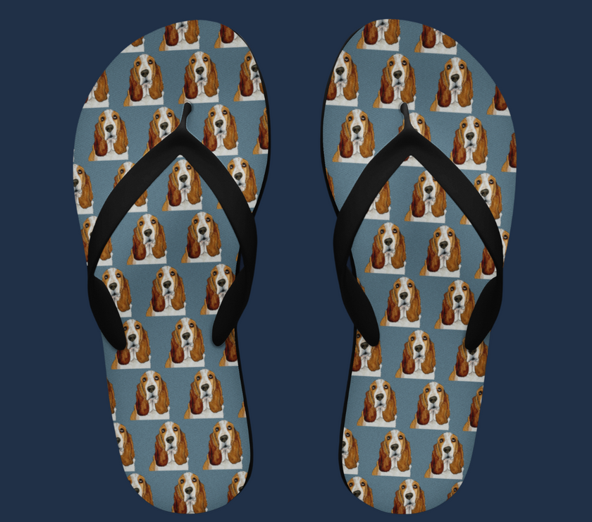 Basset Hound Flip Flops: Walk in Style with a Side of Guilt!