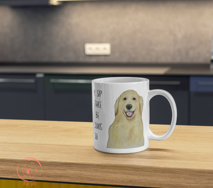Golden Retriever Mug – ‘Every Sip You Take, I’ll Be Watching You