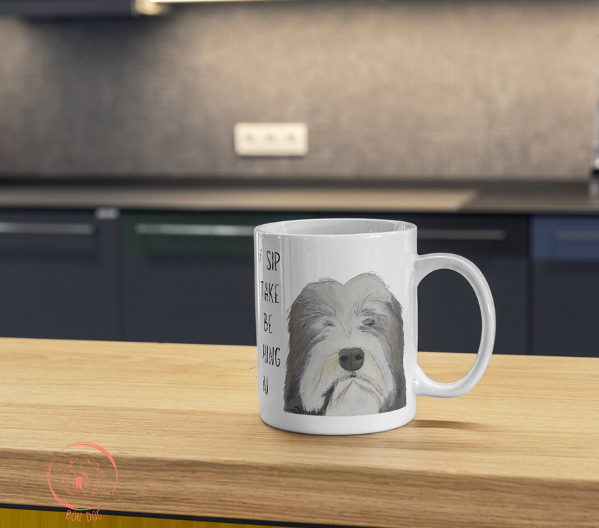 Sip Surveillance – Bearded Collie Mug of Judgment