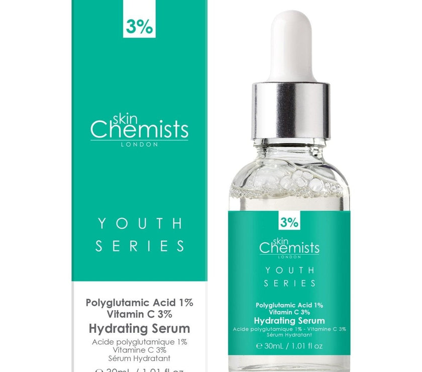 Hydrating Serum Polyglutamic Acid 1%, Vitamin C 3% 30ml