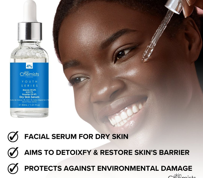 Dry Skin Serum Marulua Oil 4%, Q10 1%, Rosehip Oil 4% 30ml