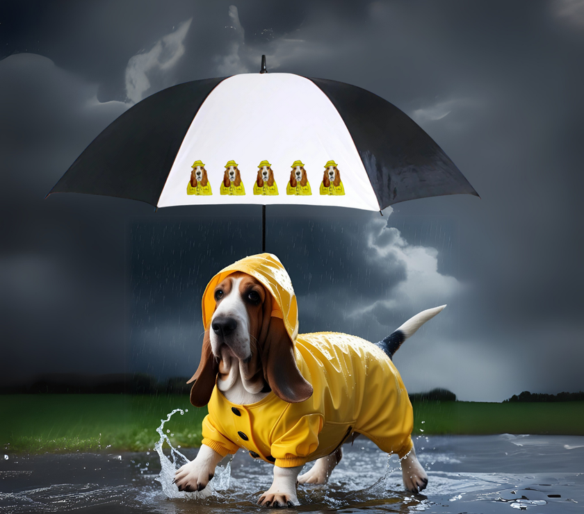 Rain or Shine, Basset Hound’s Got You Covered – High-End Golf Umbrella