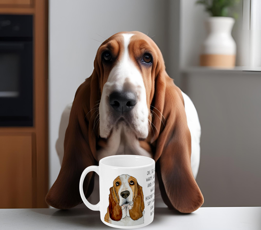 Basset Hound Betrayal Mug – Where’s My Biscuit?