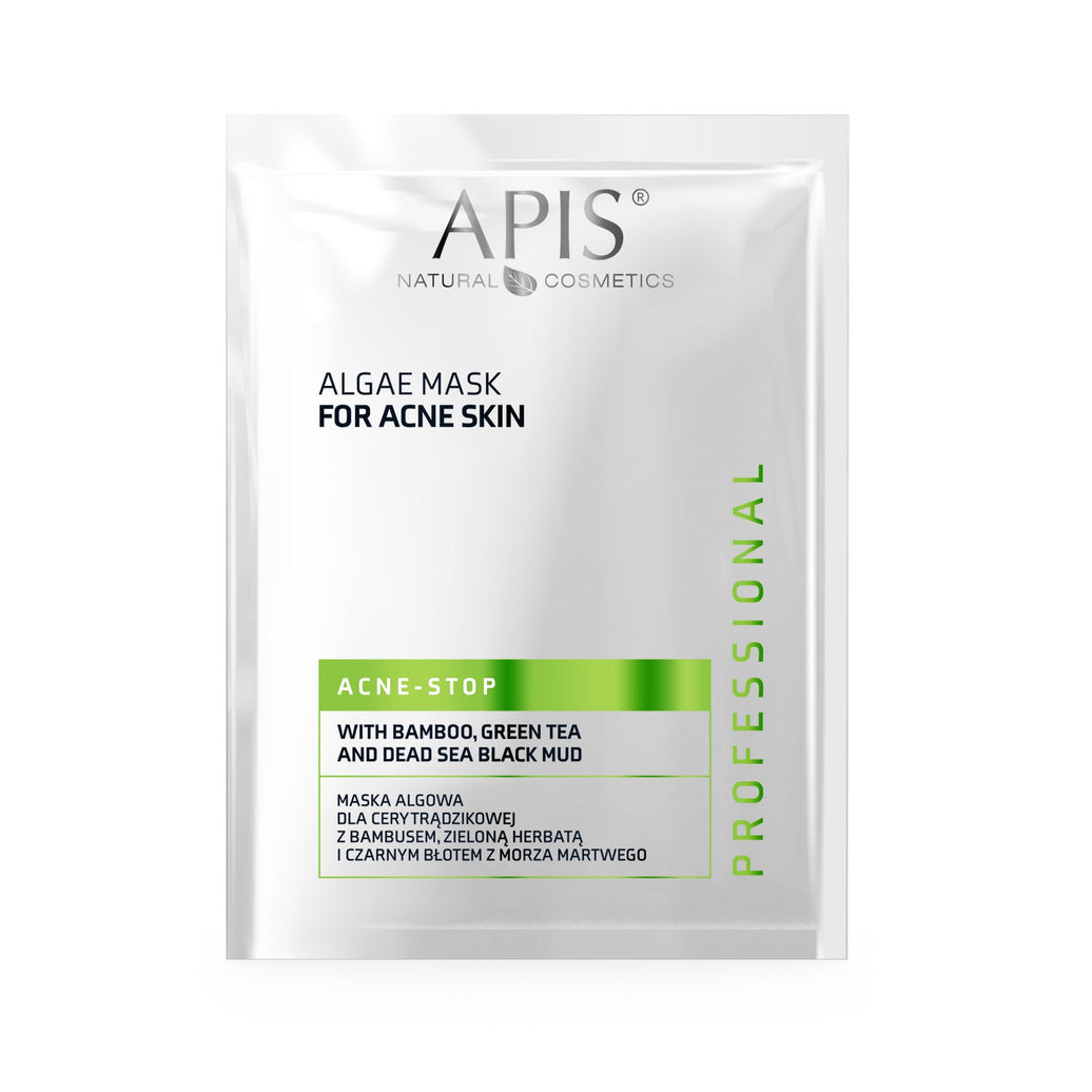 Apis ACNE-STOP Algae Mask for Acne-Prone Skin with Bamboo, Green Tea, and Dead Sea Black Mud | 20g Apis Natural Cosmetics UK
