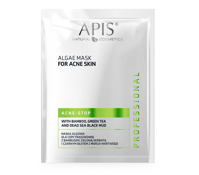 Apis ACNE-STOP Algae Mask for Acne-Prone Skin with Bamboo, Green Tea, and Dead Sea Black Mud | 20g Apis Natural Cosmetics UK