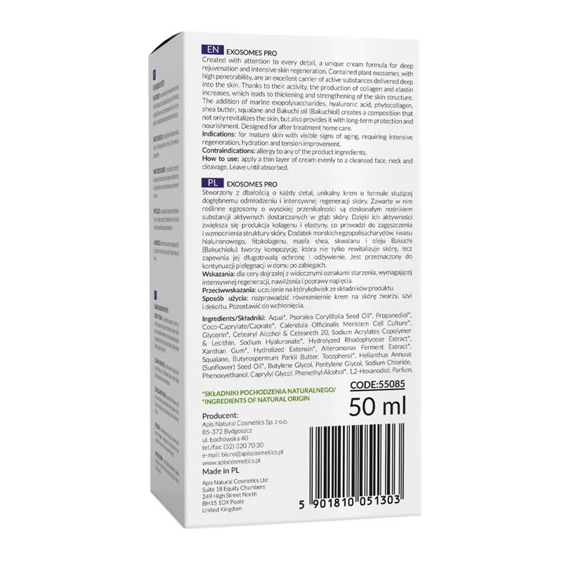 Apis EXOSOMES PRO HOME THERAPIS Biostimulating cream with plant-derived exosomes | 50 ml Apis Natural Cosmetics UK