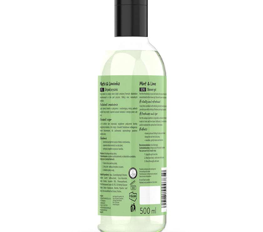 Apis Energy Shot Mint & Lime Shower Gel | 500ml Apis Natural Cosmetics UK