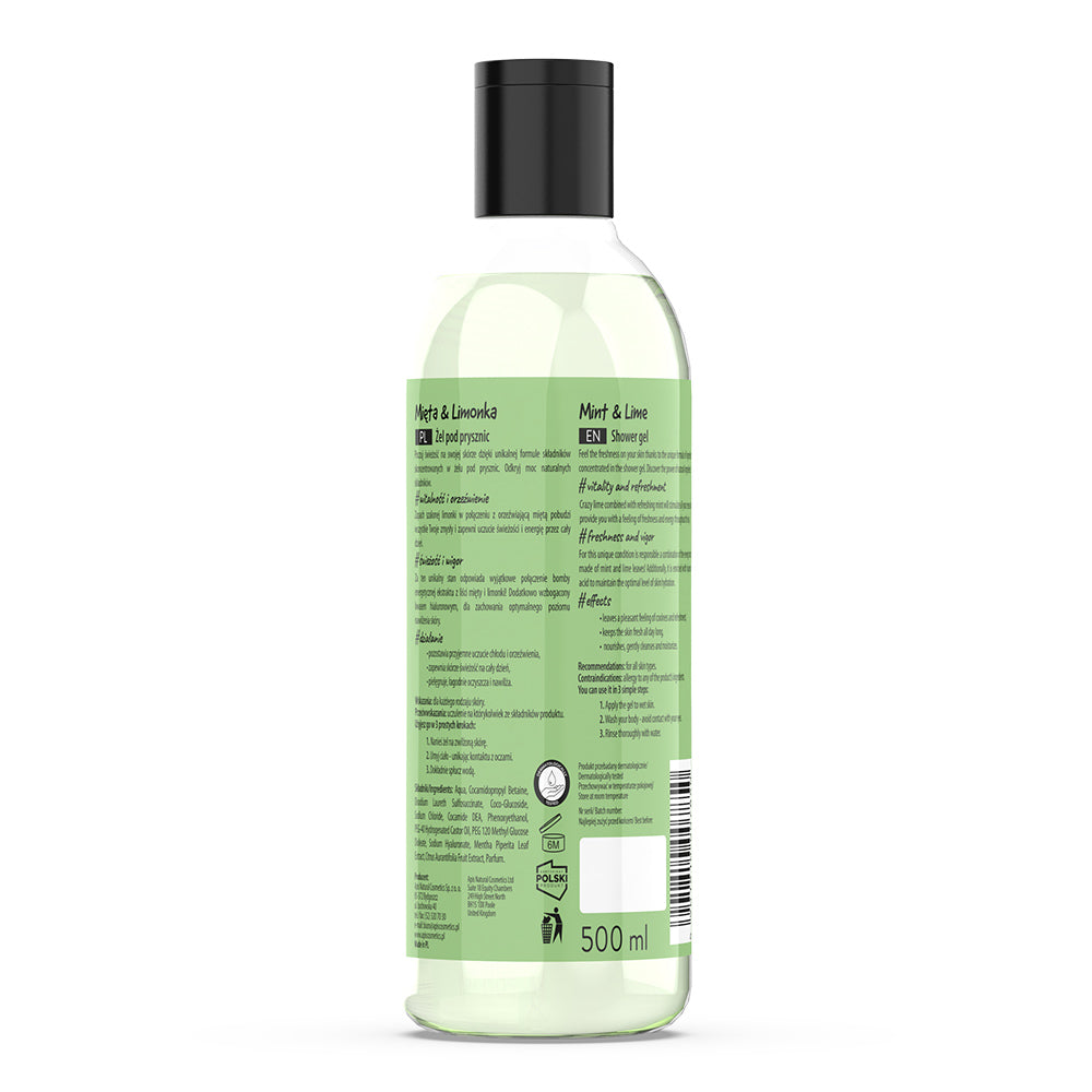 Apis Energy Shot Mint & Lime Shower Gel | 500ml Apis Natural Cosmetics UK