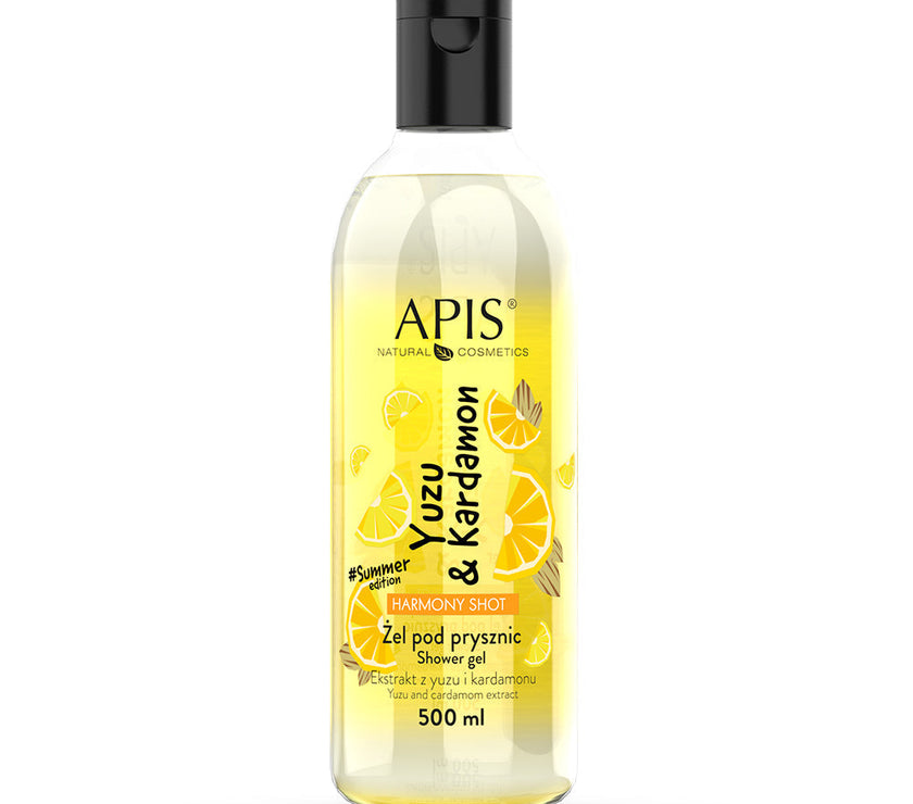 Apis Harmony Shot Yuzu & Cardamom Shower Gel | 500ml Apis Natural Cosmetics UK