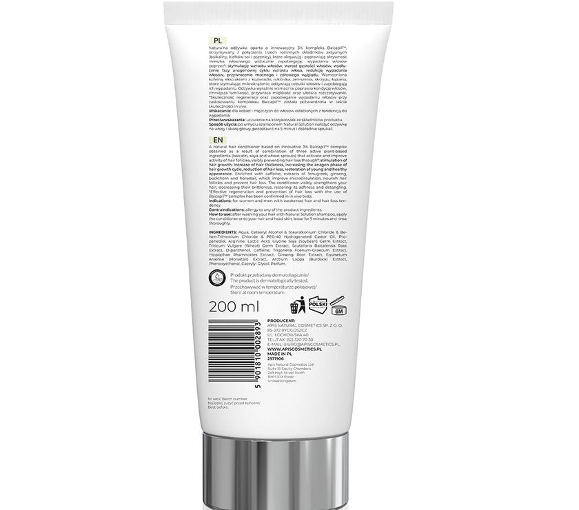 Apis Natural Solution Anti‑Hair Loss Strengthening Conditioner | 200 ml