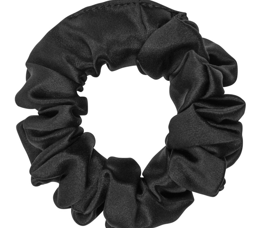 Black Silk Scrunchie - Regular