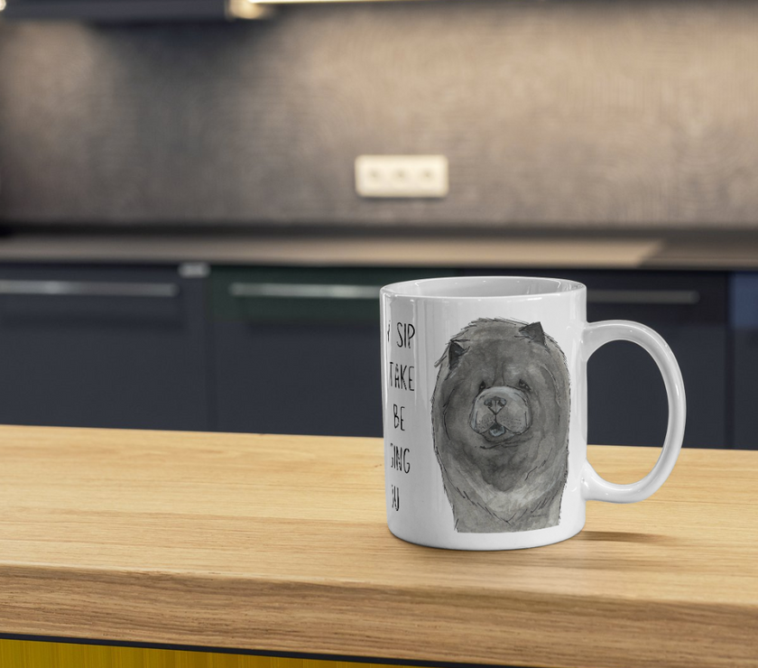 Blue Chow Chow Mug – Perfect for Dog Lovers and Coffee Enthusiasts!