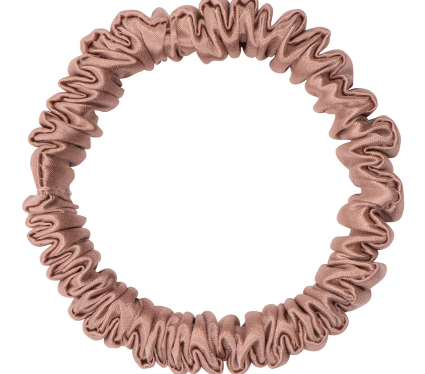 Bronze Silk Scrunchie - Skinny