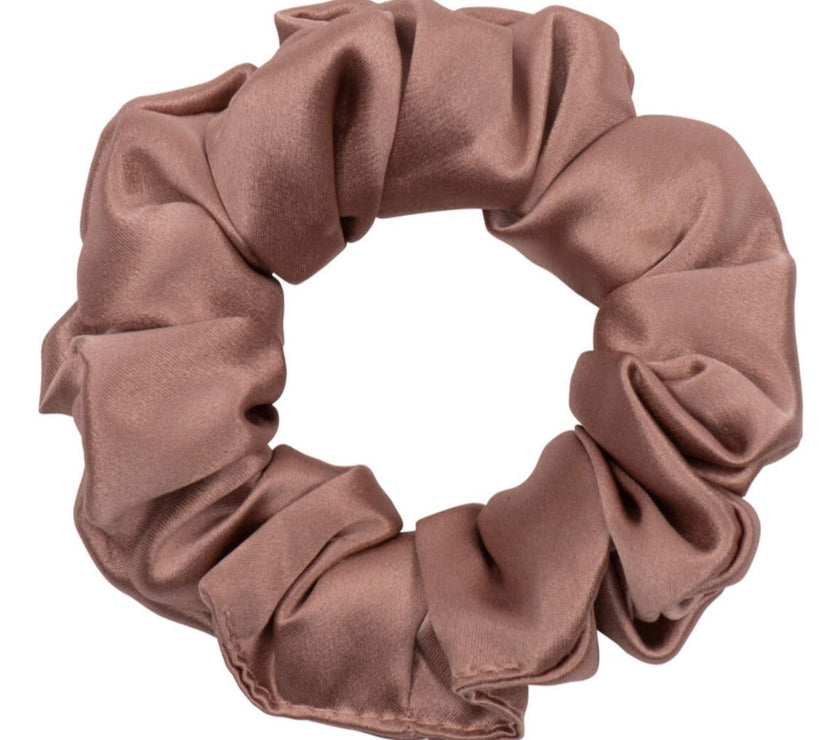 Bronze Silk Scrunchie - Regular