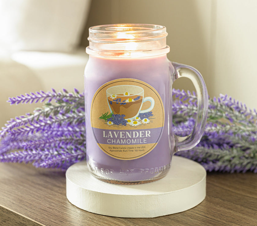 Lavender Chamomile Mason Candle