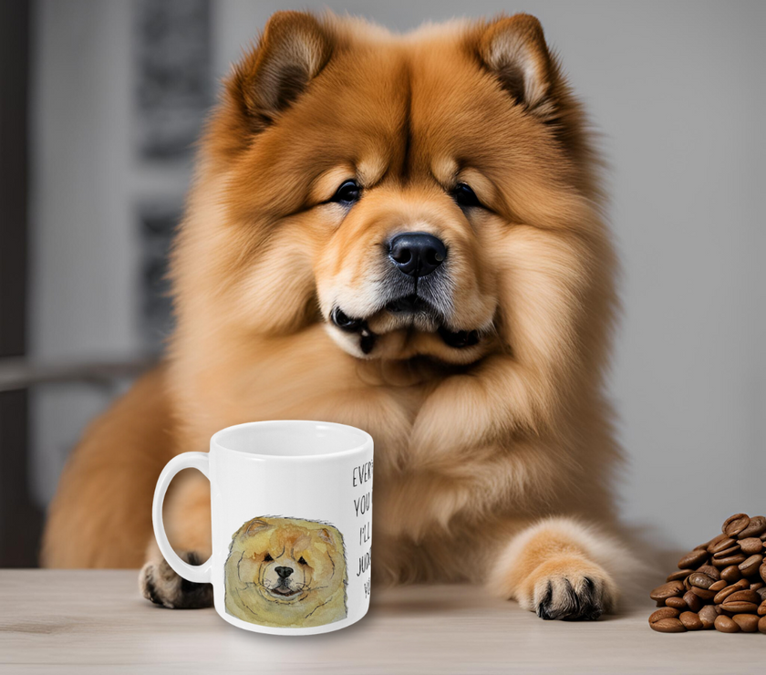 Fawn Chow Chow Mug – "Every Sip You Take, I'll Be Watching You" – Fun & Adorable!