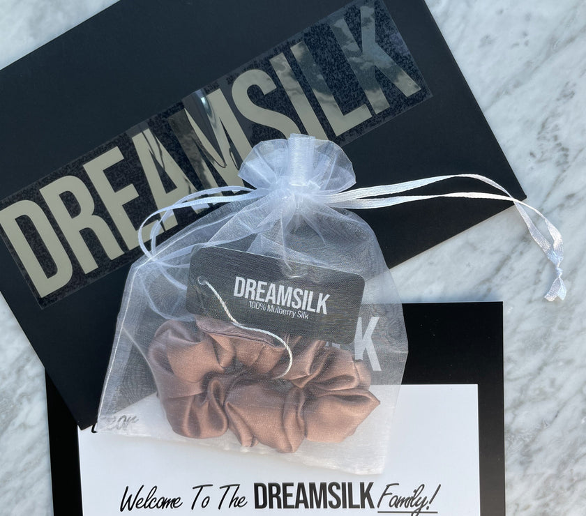 Bronze Silk Scrunchie - Regular
