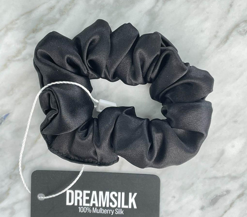 Black Silk Scrunchie - Regular