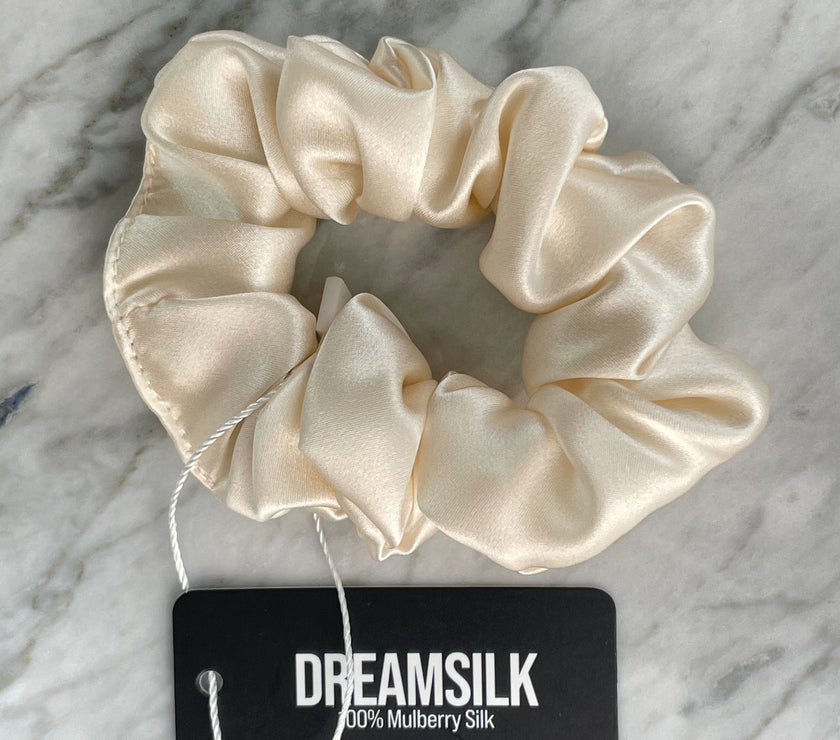 Champagne Silk Scrunchie - Regular