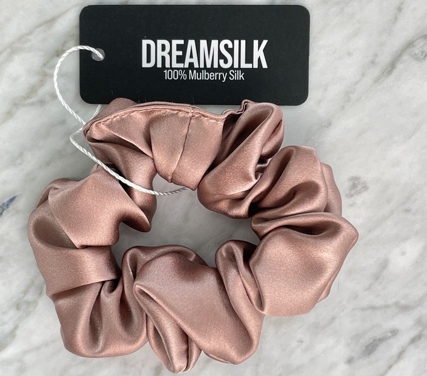 Bronze Silk Scrunchie - Regular