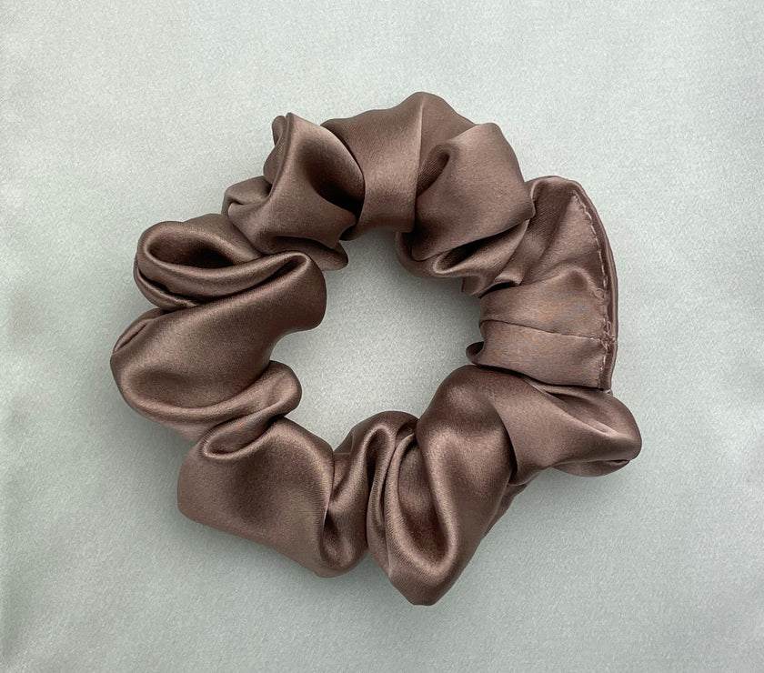 Bronze Silk Scrunchie - Regular