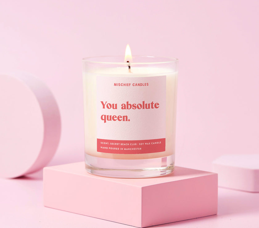 You Absolute Queen Friendship Gift For Her Funny Candle