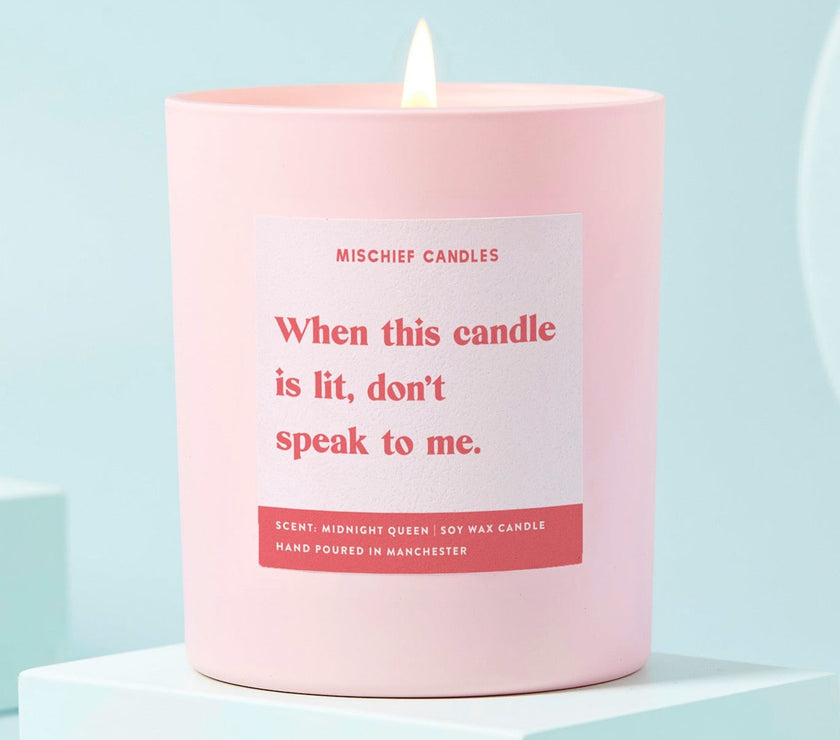 Funny Don't Speak to Me Friendship Gift For Her Funny Candle