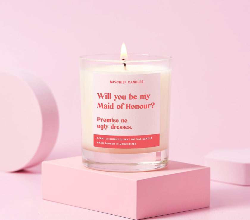 Maid of Honour Gift Funny Maid of Honour Candle No Ugly Dresses