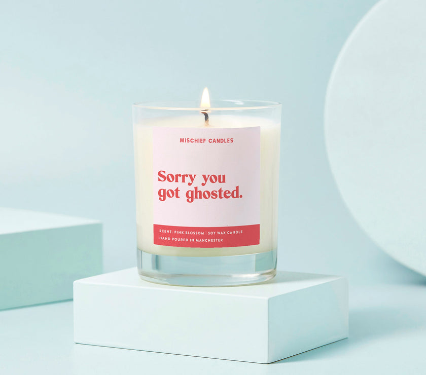 Thinking of You Funny Gift Candle Sorry You Got Ghosted