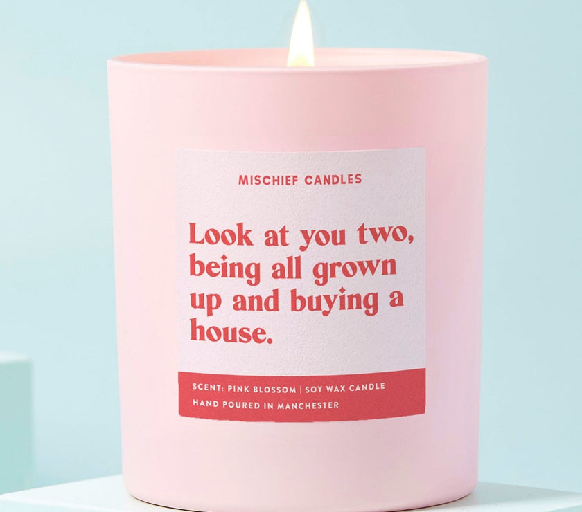 New Home Funny Gift Candle All Grown Up and Buying a House